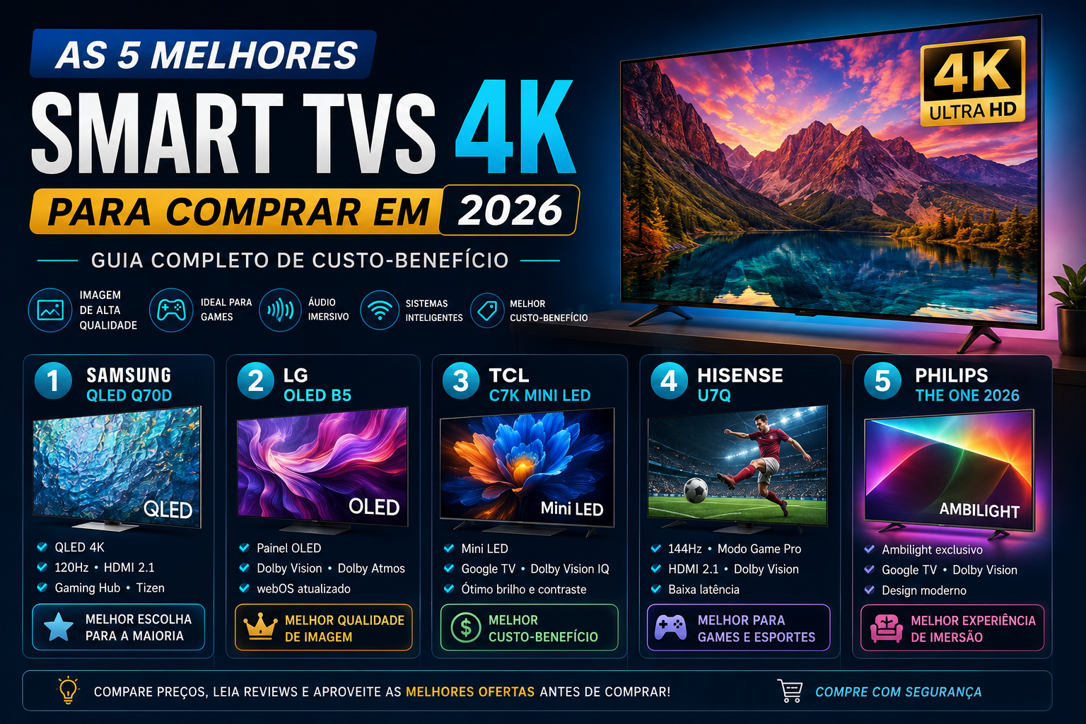 melhores smart tvs 4k