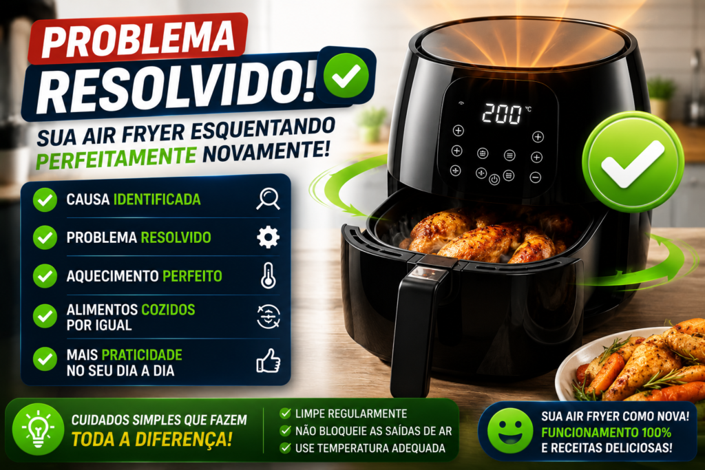 Air Fryer Não Esquenta Direito