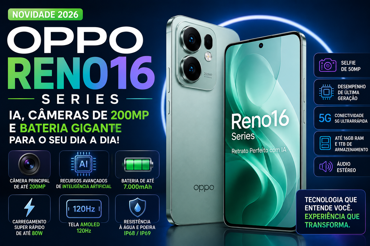 Celular OPPO Reno16 Series